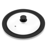 Universal Lid for Pots,Pans and Skillets - Tempered Glass with Heat Resistant Silicone Rim Fits 10.5, 11 and 12 Diameter Cookwar