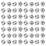 UNICRAFTABLE About 60Pcs Soccer Beads 15mm Acrylic White Black Football Sports Ball Beads for Bracelet Jewelry Making DIY Craft 