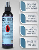 Colton's Naturals Cedar Spray - 4 ounce - With Lavender Extract - Non-Chemical Wood Protection - for Cedar Wood - Restores Scent