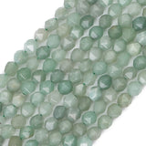 BEADIA Faceted Natural Green Aventurine Jade Stone Round Beads 10mm 36cm/Strand for Jewelry Making