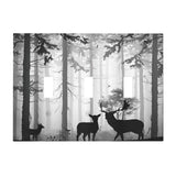 Xuejiaku Light Switch Cover Country Deer Hunting Rustic Woodland Misty Forest 3 Gang Wall Plate Triple Light Switch Plate Toggle