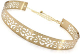 Falong WomenS Metal Wide Plate Adjustable Ladies Belt Belts For Women Jewelry Celebrity Inspired Adjustable Metal Plate Type Go