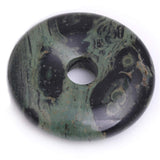GEM-Inside Gorgeous Natural Blue Rhyolite Kambaba Jasper Semi Precious Donuts Chakras Beads 35mm Donuts Chakras Beads for Jewelr