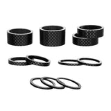 ZTZ 11PCS Headset Spacer Set for 1-1/8 Fork Stem - Aluminum Carbon Fiber Washer Kit (20 15 10 5 3 2 mm) Bicycle Threadless Ultra