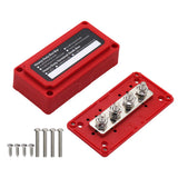 T Tocas 300A Bus Bar Power Distribution Common Busbar 4xM8 (5/16 ) 12V, Red