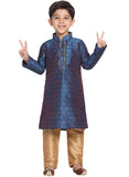 JBN Creation Childrens Kurta Set, Persian Blue and Rose Gold, 18-24 Monate
