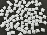 The Design Cart White Square Acrylic Stones Used for Embroidery, Sewing, Handbags, Art and Craft,Size8 mm,Pack of 1 Kilogram