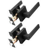 Probrico 2 Pack- Matte Black Door Entry Levers, Keyed Alike Entrance Function for Front/Back Door and Keyed Gate,Heavy Duty Lock
