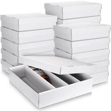 Seajan 16 Pcs 3200 Count Trading Card Storage Box Sports Card Storage Boxes Bulk for Basketball Gaming Cardboard Collecting(Whit