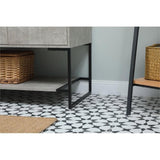 Elegant Decor Sloane 48 Mdf And Steel Single Bathroom Vanity In Concrete Gray