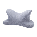 Trendivibe Cervical And Neck Pillow Ergonomic Head Rest Support For Camping Office Light Grey