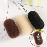2 Pcs Volume Hair Base Inserts Bump It Up Hair Pads Hair Styling Clip Hair Accessories Black and Coffee