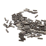 JSHANMEI 100pcs Fishing Single Barrel Crimp Sleeves, Strong Crimps Copper Wire Connectors for Rigging Fishing Leaders, Versatile