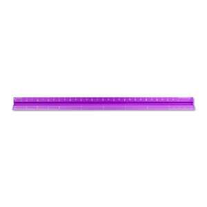Alumicolor Aluminum Architect Solid Drafting Scale, 12IN, Purple