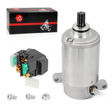 Starter Motor 9T & Relay 30A Compatible with Yamaha Big Bear 400 YFM400 2000-2012 Big Bear 350 1997-1999 Wolverine 350 1995-2005
