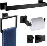 Toptowel 5-PCS 23.6inch Bathroom Hardware Set,Include 23.6 Towel Holder, Hand Towel Ring,Toilet Paper Holder,2pcs Robe Hook-Matt