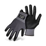 CAT CAT017419L Dipped and Dotted Nitrile Coated Palm Gloves Large, Safety Wear Gloves with Extended Knit Wrist. Protective Gea
