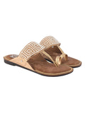 Shoetopia Chic Comfort & Stylish Golden Kolhapuri Flats For Women /Eu37,Golden,4,B0F316LPM9