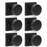 Matte Black Dummy Door Knob, Single Side No-Turning Door Handles,6 Pack Inactive Half Dummy Door Knob Set