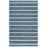 Alora Decor Rivera 8'9' X 11'9' Stripe Blue/Ivory Hand-Tufted Area Rug