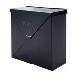 NACH Mailboxes for Outside Wall Mount, 10 x 10 x 4 inch Black Mailbox, Waterproof Mailboxes for Outside - Chicago Style Mail Box