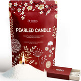 Fiora Naturals Pearled Candle Sand with Wicks - 1 Lb Sand Wax Beads & 20 Cotton Wicks - DIY Refillable Candle Making Kit, Long-L