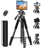 Victiv 68 Phone Tripod Stand, Tablet Tripod for iPhone iPad with Remote and Holder, Phone Stand for Video Recording Travel Photo