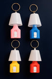 Small Shade Night Lamp Shape Keychain with Blinking LED Light Portable Shade Design Keyring for Bags, Keys & Gifts, 6cm, Multi