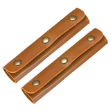 Tixipem Leather Handle Wrap [2Pcs] Handbag Handle Wrap Cover With 3 Metal Clasps Use For Suitcases & Bags & Shopping Totes & W