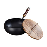 CALANDIS Nonstick Wok Flat Bottom 9.45inch Chinese Wok for Restaurant Kitchen