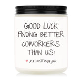 BAUBLEDAZZ Coworker Leaving Gifts for Women - Handmade Lavender Soy Wax Candle(7oz)- Funny Going Away, Goodbye, Farewell Gifts f