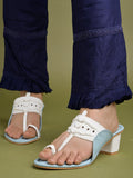Shoetopia Women'S Kh-4433 Blue Heeled Sandal-3 Kids Uk (Kh-4433-Blue)-Eu36,Blue,3,B0D8QDW537
