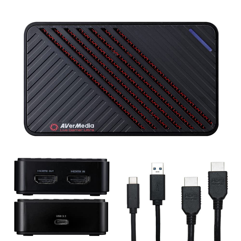 AVerMedia Live Gamer Ultra GC553 - 4K60 HDR Pass-Through, 4K30 Capture, Low Latency for Xbox Series X/S, PS5, Switch, Windows 11