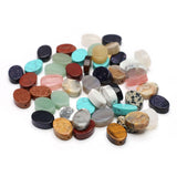 40 Pcs Healing Loose Beads Oval Shape Natural Necklace Stone Pendants Crystal for Jewelry Making DIY Craft