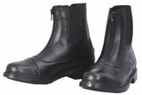 TuffRider Ladies Starter Front Zip Paddock Boots | Durable, Easy to Clean Water-Resistant Horse Riding Boots for Women - Black - 7.5 - Wide