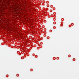 Tibaoffy Transparent Red Beads Size 8/0 Crafts Glass Seed Beads 3mm for Jewelry Making (Total About 100g About 3600pcs)