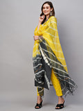 Gosriki Women'S Cotton Blend Straight Printed Kurta With Pant & Dupatta (Bali Grey-Gs_S_Grey_Small),Grey,,B0C7W68TSM
