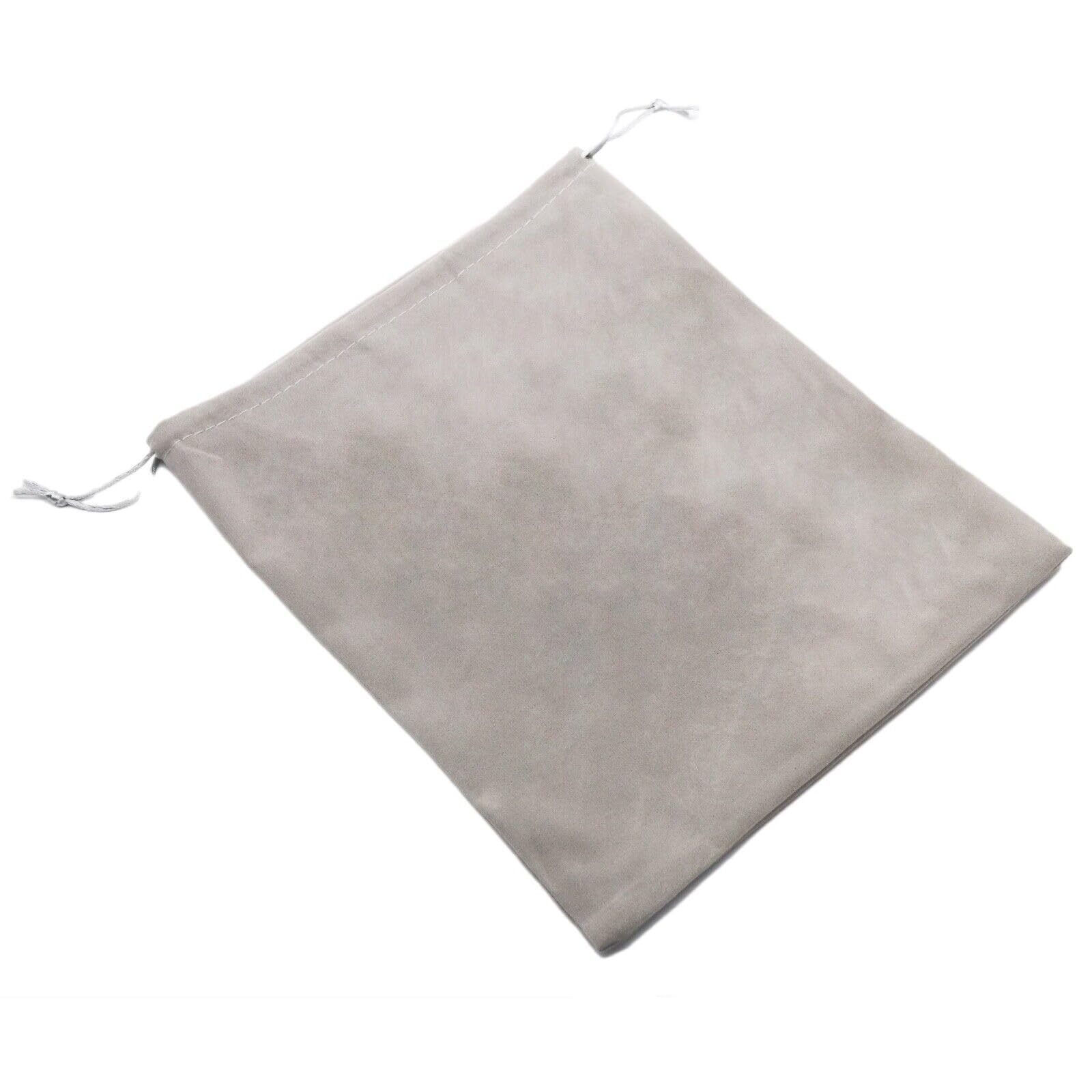 Aestivate 8 Pack Large Velvet Drawstring Pouch, Velvet Bag 8 10 Inch Storage Bag Cosmetics Pouches Dust Bag 8 Pieces (Grey)