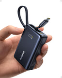 Baseus Power Bank, Picogo 10000mAh 45W 3-Output Portable Charger with Built-in USB-C Cable, PPS/PD QC Fast Charging External Bat