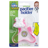 Baby Buddy Pacifier Clip Holder, Newborn Essential with Universal Fit for all Binky and Teether Brands, Ages 4+ Months, Pink, 1 