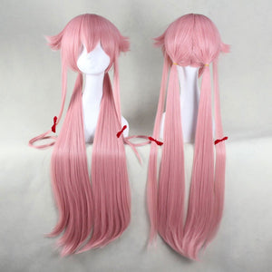 ANOGOL Hair Cap+Pink Long Straight Anime Game Cosplay Costume Party Full Head Wig Cosplay Wig For Halloween Wigs Women Cosplay W
