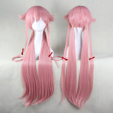 ANOGOL Hair Cap+Pink Long Straight Anime Game Cosplay Costume Party Full Head Wig Cosplay Wig For Halloween Wigs Women Cosplay W