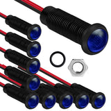Gebildet 10pcs LED Plastic Indicator Pilot Light 110VAC Mounting Hole Size 6mm(Blue)