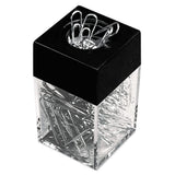Universal A7072211A Paper Clips with Magnetic Dispenser Small, Silver (100/Pack, 12 Packs/Carton)