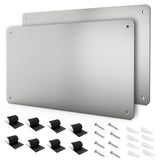17.7 x 11.8 2 Pack Stainless Steel Magnetic Board - Magnet Bulletin Board to Display Magnetic Letters Numbers Animal, Poetry, Sp