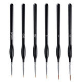 Shubeieumi 6 Piece Fine Detail Brush Set, Small Artist Brushes, Painting By Numbers Brush, Miniature Brush, Drawing Brush Set, F