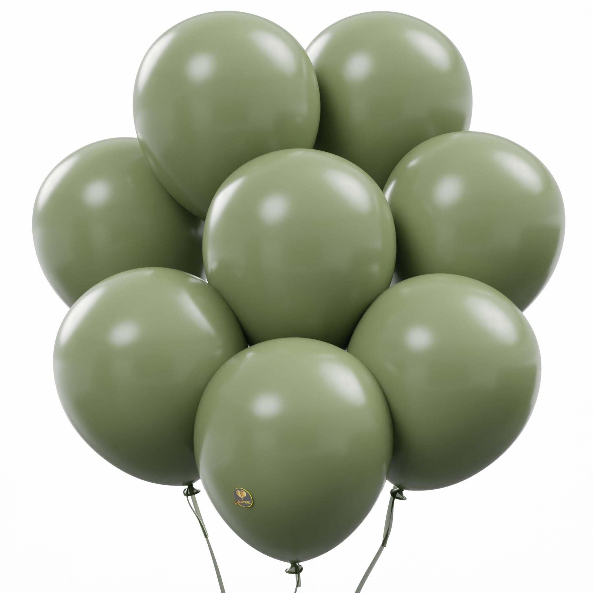 AFTERLOON Biodegradable Balloons 24 pcs Sage Green 12 Inch, Matte Color Thickened Extra Strong Latex Helium Float, Multicolor Co