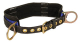 FallTech 7055M Padded Positioning Belt with Two DRings, Black/Blue, Medium