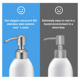 2 Packs Soap Dispenser Pump Replacement for Glass Bottle Stainless Steel Rust Proof Lotion Pump for Kitchen Bathroom Accessories