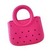 Enakshi Women Beach Bag Waterproof Small Tote Bag Open Portable Pvc Beach Basket Bag Rose|Clothing, Shoes & Accessories | Womens